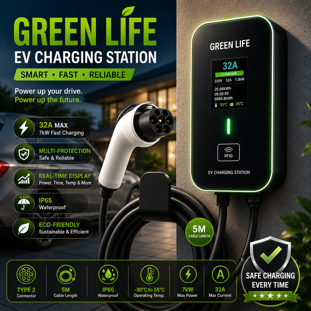 EV CHARGER, Electric Vehicle Home Charger - Wall Box, Portable Models & Charging Stations